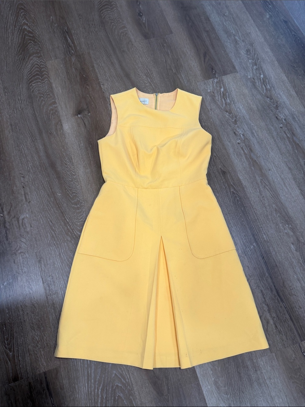 Donna Morgan Bright Yellow Sleeveless A-Line Dress